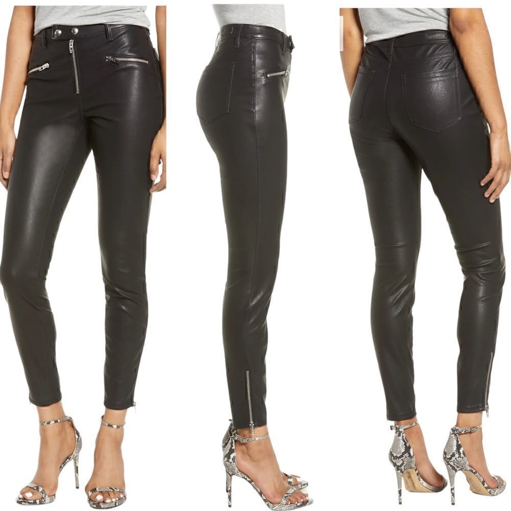 [BLANKNYC] Faux Leather Moto Pants in Deja Boo | SZ 25